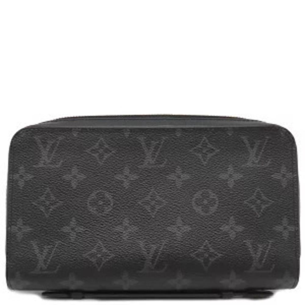 Louis Vuitton Zippy Long Wallet Monogram Canvas Eclipse Black Round Zipper